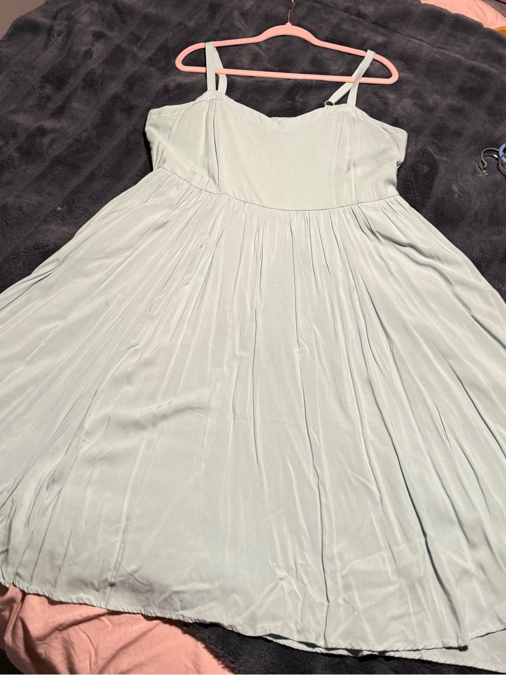 torrid sage green smocked bodice dress